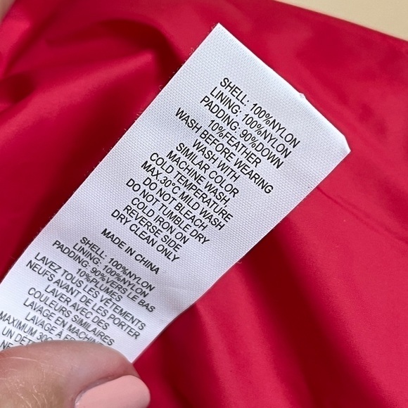 ZYIA Active Alpine Down Puffer Vest Quilted Logo Waist. Red Size L #890 - Picture 10 of 10